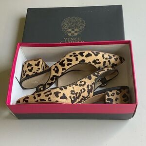 Vince Camuto Leopard Print Women's Slingbacks